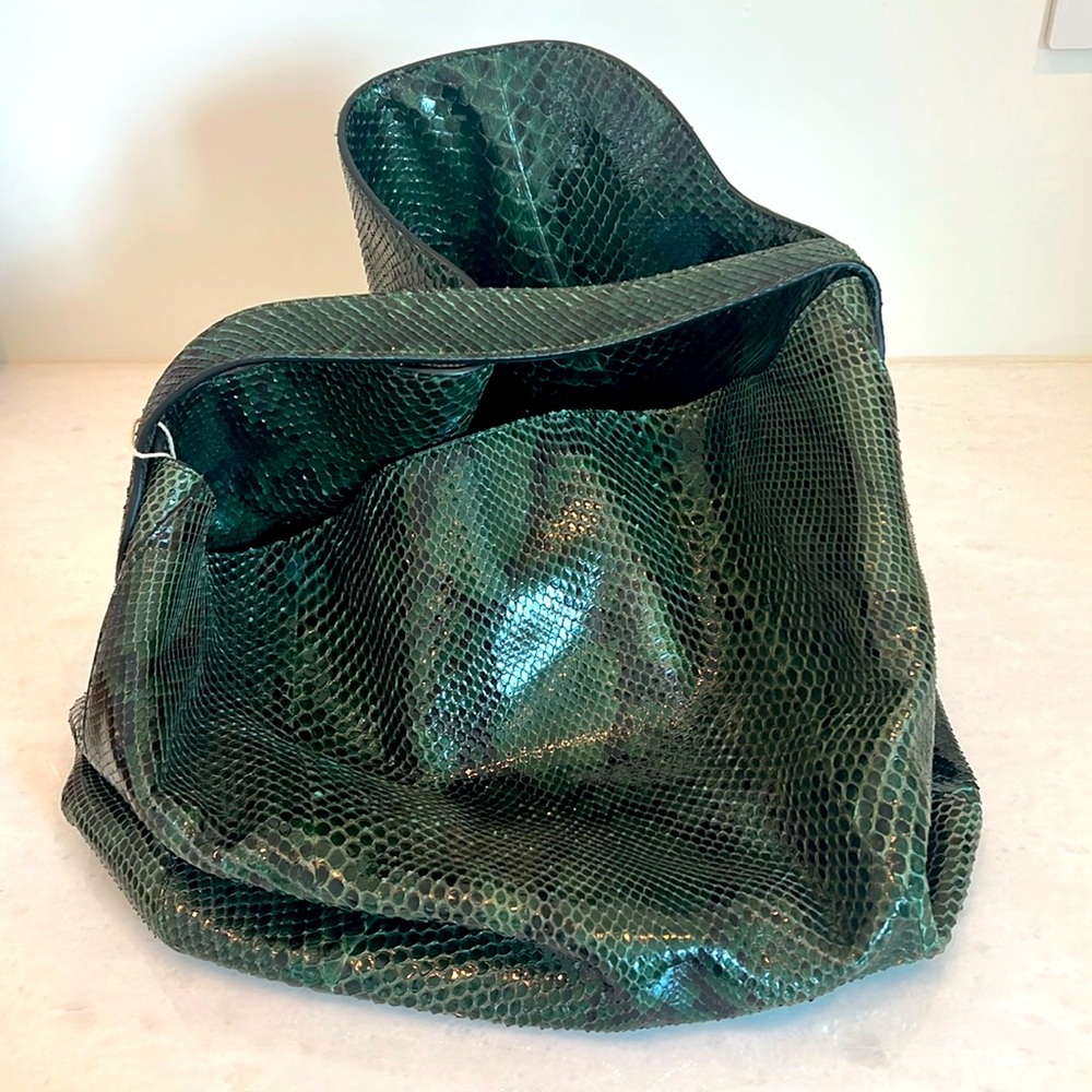 Alaïa green python bag